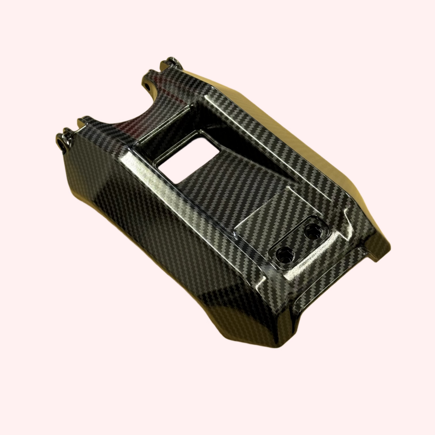 Custom-fit Sur-Ron LB battery cover in carbon fiber finish