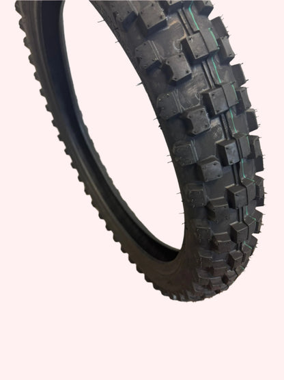 Seasons	Year Round
Size	80/100-19
Section width	80 Millimetres
Load capacity	140 kg
Tyre diameter	19 Inches
Item diameter	19 Inches
